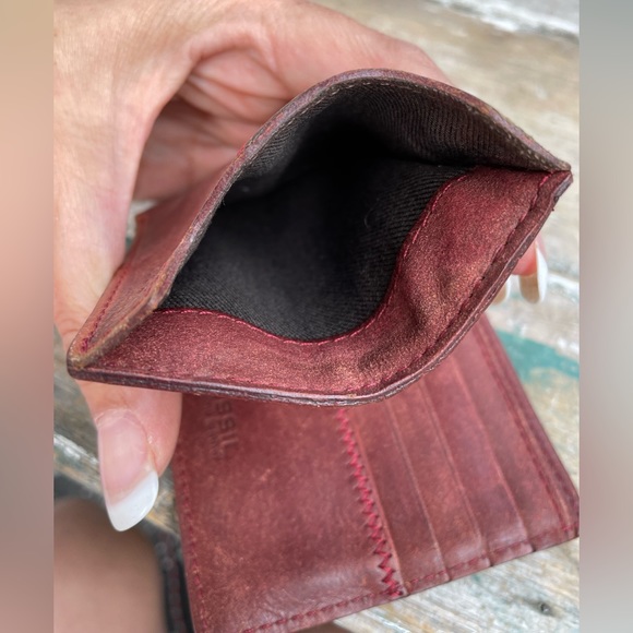Fossil brown leather vintage wallet - Picture 6 of 10